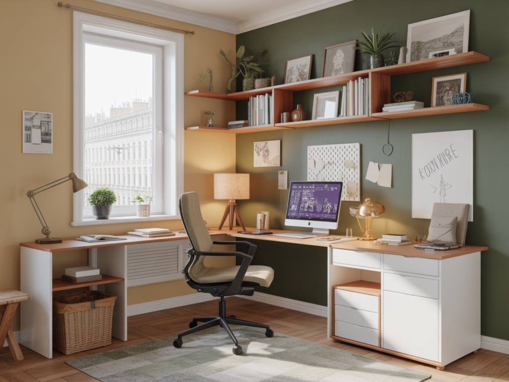 Créer un coin bureau fonctionnel et esthétique dans un petit espace